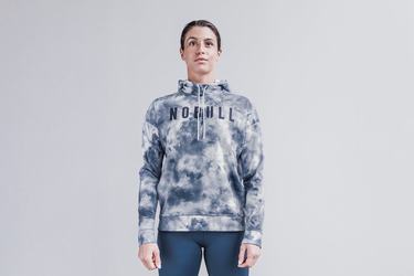 Nobull Tie-Dye Women's Hoodie White | Australia (JZ8931)
